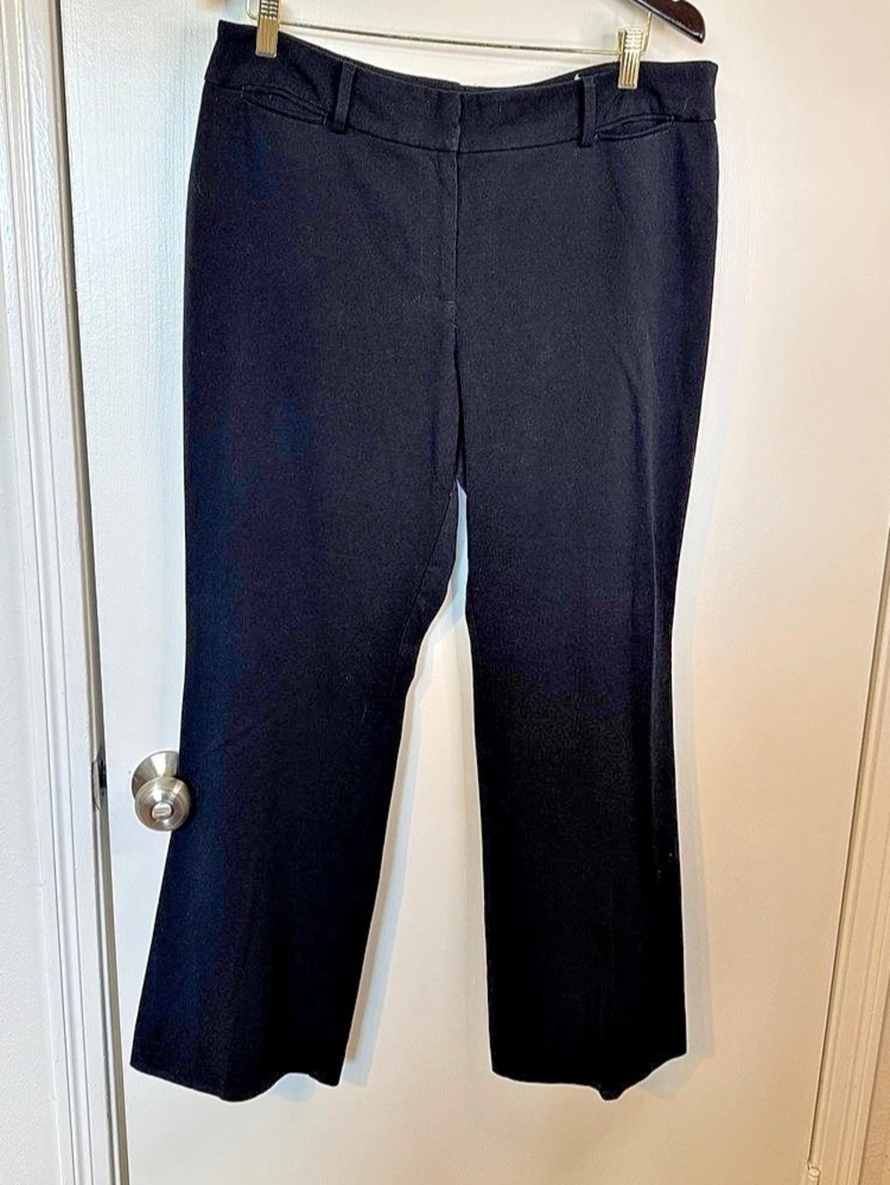 LOFT Cushy Straight Leg Pants in Black Size 12P